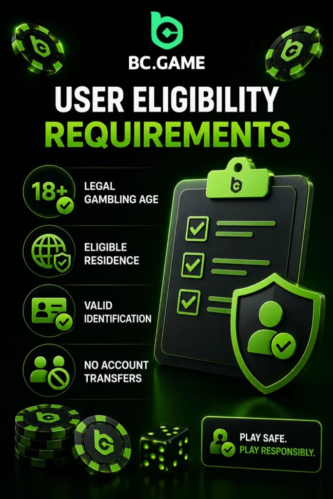 BC Game User Eligibility Requirements