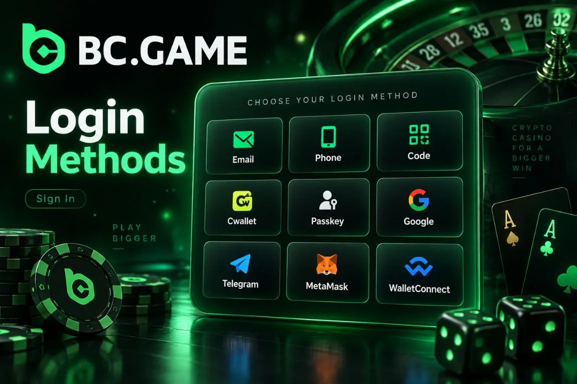 BC Game Login Methods