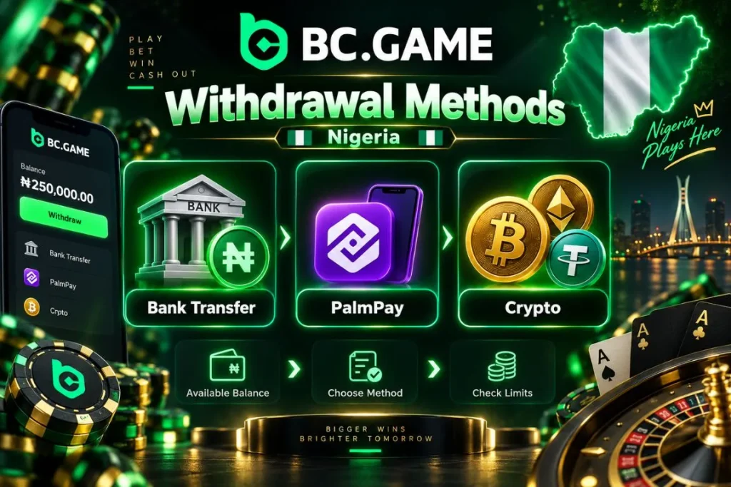 BC Game Withdrawal Methods in Nigeria