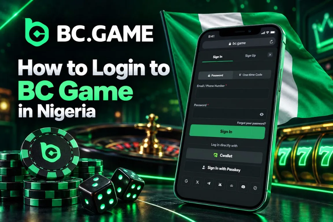 How to Login to BC Game in Nigeria